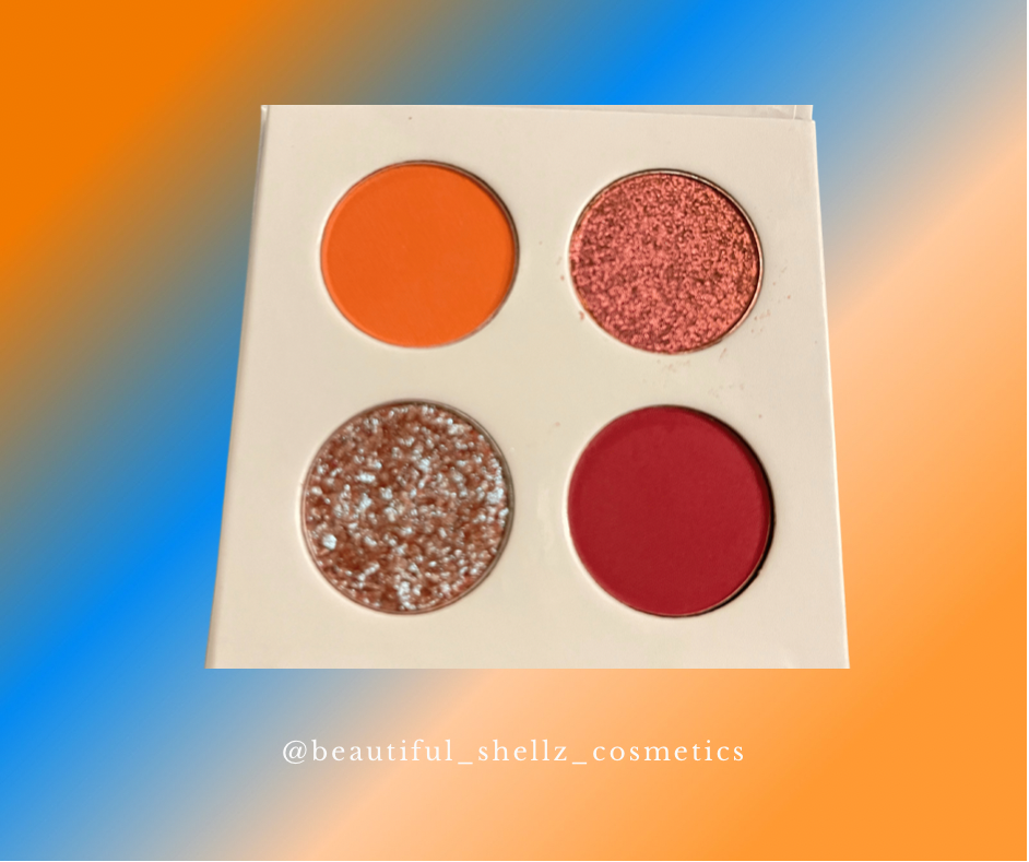 Peach Karma Chameleon Quad - Beautiful Shellz Cosmetics| Peach Karma Chameleon Quad | Peach Color | BeautifulShellZ